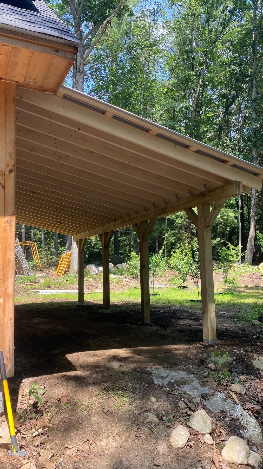 Timber-framed covered structure